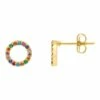 Estella Bartlett Multi CZ Gold Circle Earrings