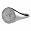 Mocha Coin Signet Australian Token Silver Ring