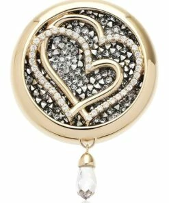 LiTMUS LAB Qliq Heart-to-Heart Gold Necklace