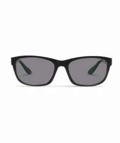 Dresden Vision Black UV Protected with Grey Tint Rectangle Sunglasses