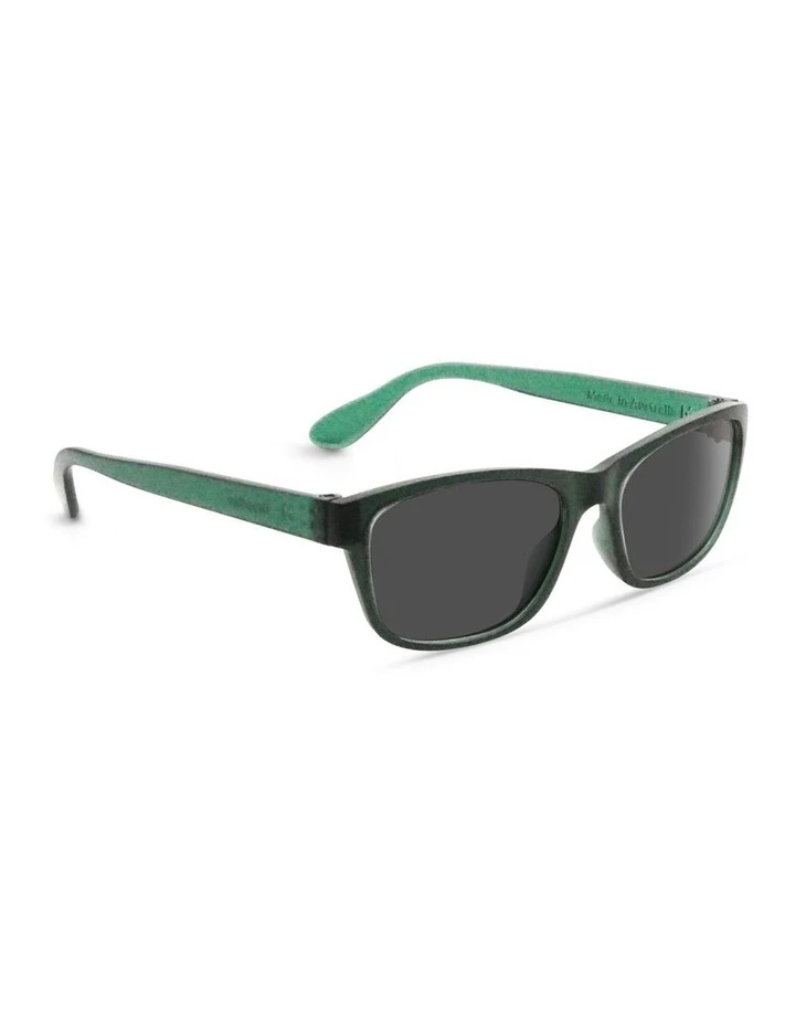 Dresden Vision Forest Green UV Protected wih Grey Tint Rectangle Sunglasses 2 Dresden Vision Forest Green UV Protected wih Grey Tint Rectangle Sunglasses - Image 2