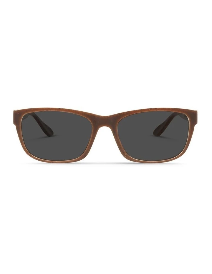 Dresden Vision Recycled Brown UV Protected with Grey Tint Rectangle Sunglasses 1 Dresden Vision Recycled Brown UV Protected with Grey Tint Rectangle Sunglasses