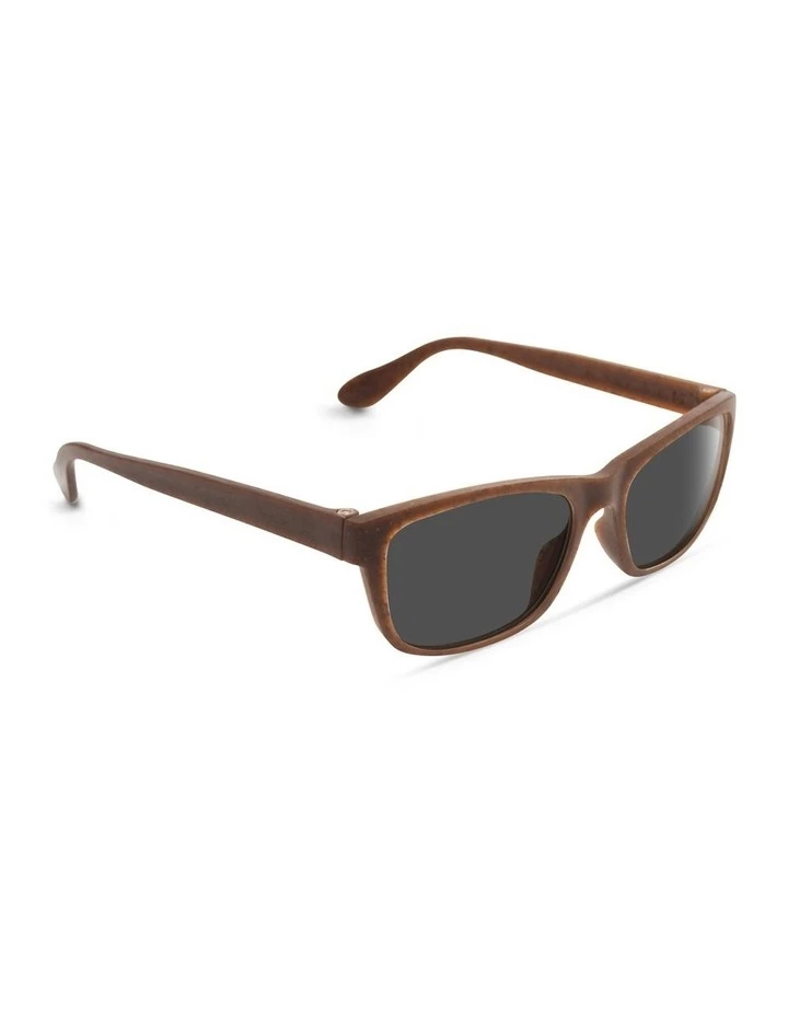 Dresden Vision Recycled Brown UV Protected with Grey Tint Rectangle Sunglasses 2 Dresden Vision Recycled Brown UV Protected with Grey Tint Rectangle Sunglasses - Image 2