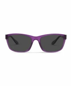 Dresden Vision Royal Purple UV Protected with Grey Tint Rectangle Sunglasses