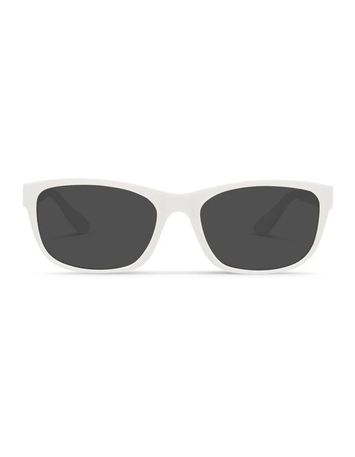 Dresden Vision White UV Protected with Grey Tint Rectangle Sunglasses 1 Dresden Vision White UV Protected with Grey Tint Rectangle Sunglasses