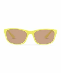 Dresden Vision Daffodil Yellow UV Protected with Brown Tint Rectangle Sunglasses