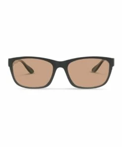 Dresden Vision Recycled Black UV Protected with Brown Tint Rectangle Sunglasses