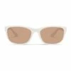Dresden Vision White UV Protected with Brown Tint Rectangle Sunglasses