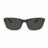 Dresden Vision Dark Chocolate UV Protected Polarised with Grey Tint Rectangle Sunglasses