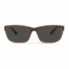 Dresden Vision Recycled Brown UV Protected Polarised with Grey Tint Rectangle Sunglasses