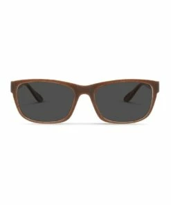 Dresden Vision Recycled Brown UV Protected Polarised with Grey Tint Rectangle Sunglasses