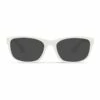 Dresden Vision White UV Protected Polarised with Grey Tint Rectangle Sunglasses