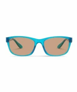 Dresden Vision Azure Blue UV Protected Polarised with Brown Tint Rectangle Sunglasses