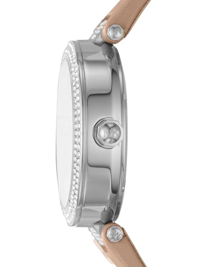 Michael Kors Parker Brown Leather Analog Watch 3 Michael Kors Parker Brown Leather Analog Watch - Image 3