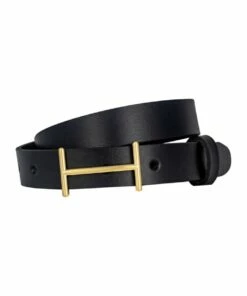 Andrew Williams Black Genuine Leather Belt Australian Made