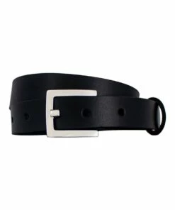 Andrew Williams Black Genuine Leather Belt Australian Made