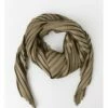 Basque Silky Pleated Olive Neckerchief Scarf