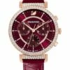 Swarovski Passage Red Leather Chronograph Watch
