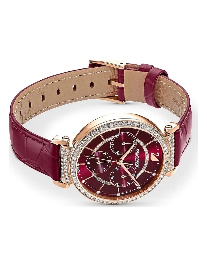 Swarovski Passage Red Leather Chronograph Watch 3 Swarovski Passage Red Leather Chronograph Watch - Image 3