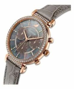 Swarovski Passage Grey Leather Chronograph Watch -RAY-BAN Online Store 815621680 4 720x928