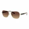 Coach Polarised Gold/Brown Rectangle Sunglasses 0HC7116 1532204006