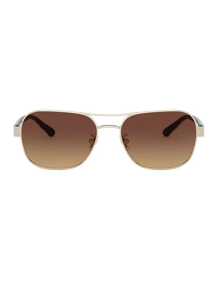 Coach Polarised Gold/Brown Rectangle Sunglasses 0HC7116 1532204006 2 Coach Polarised Gold/Brown Rectangle Sunglasses 0HC7116 1532204006 - Image 2