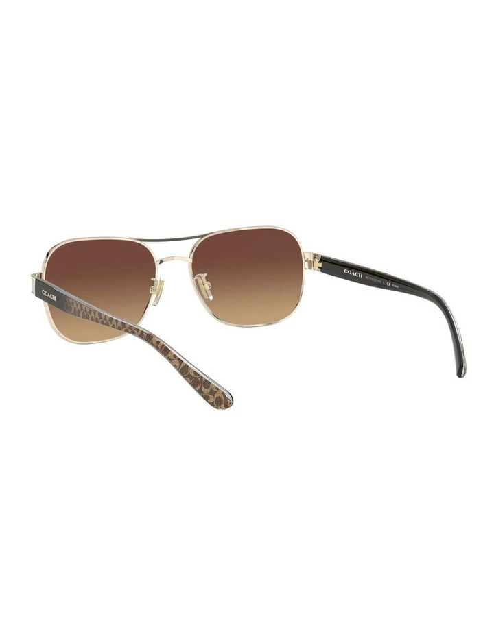 Coach Polarised Gold/Brown Rectangle Sunglasses 0HC7116 1532204006 6 Coach Polarised Gold/Brown Rectangle Sunglasses 0HC7116 1532204006 - Image 6
