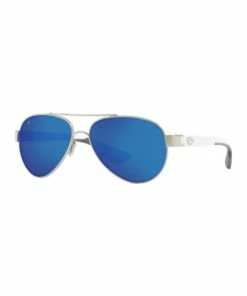 Costa Del Mar Polarised Silver/Blue Aviator Sunglasses 06S4006 1520770001