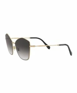 Miu Miu Gold/Grey Cat Eye Sunglasses 0MU 60VS 1531917001 -RAY-BAN Online Store 816479830 3 720x928