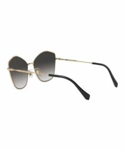 Miu Miu Gold/Grey Cat Eye Sunglasses 0MU 60VS 1531917001 -RAY-BAN Online Store 816479830 5 720x928