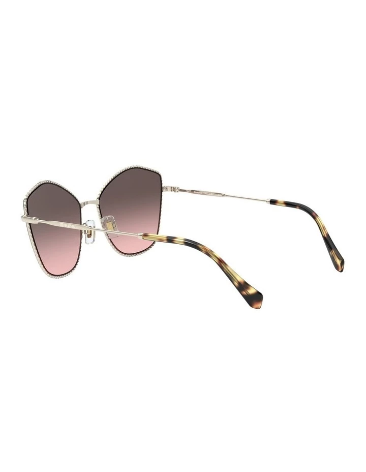 Miu Miu Gold/Mauve Cat Eye Sunglasses 0MU 60VS 1531917003 5 Miu Miu Gold/Mauve Cat Eye Sunglasses 0MU 60VS 1531917003 - Image 5