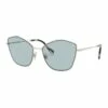 Miu Miu Gold/Light Blue Cat Eye Sunglasses 0MU 60VS 1531917004