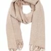 Gregory Ladner Ribbed Tassel Blush Winter Scarf