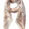 Gregory Ladner Tapestry Print Silky Yellow Neckerchief Scarf