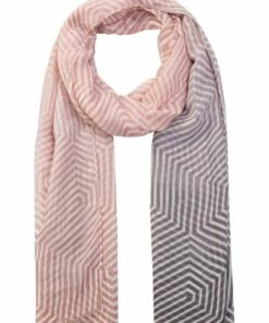 Gregory Ladner Geo Print Blush Cotton Scarf