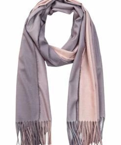 Gregory Ladner Ombre Taupe Wrap Scarf With Fringe