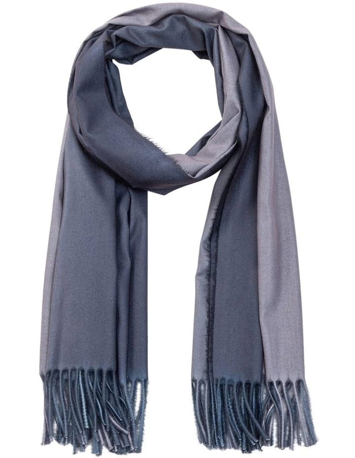 Gregory Ladner Ombre Taupe Wrap Scarf With Fringe 1 Gregory Ladner Ombre Taupe Wrap Scarf With Fringe