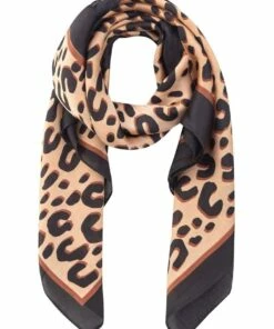 Gregory Ladner Animal Print Silky Neckerchief Scarf