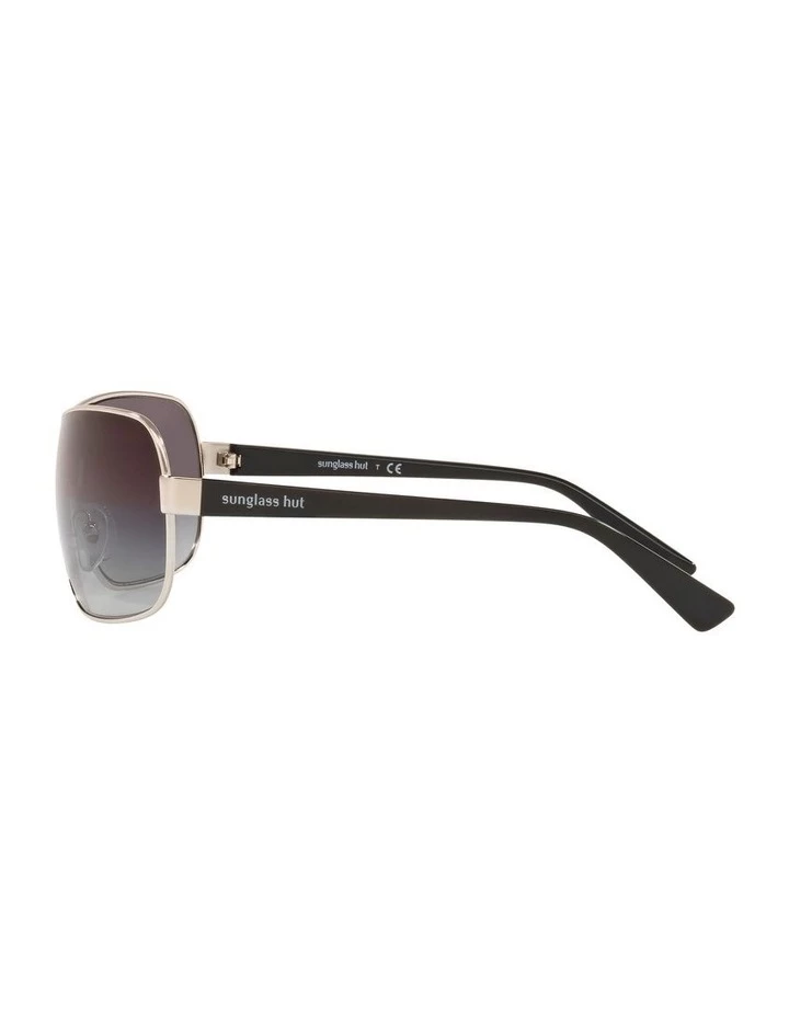 Sunglass Hut Collection Grey Shield Sunglasses 0HU1008 1532233003 4 Sunglass Hut Collection Grey Shield Sunglasses 0HU1008 1532233003 - Image 4