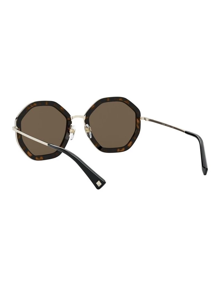 Valentino Pale Gold Havana Round Sunglasses 0VA2042 1531677001 6 Valentino Pale Gold Havana Round Sunglasses 0VA2042 1531677001 - Image 6