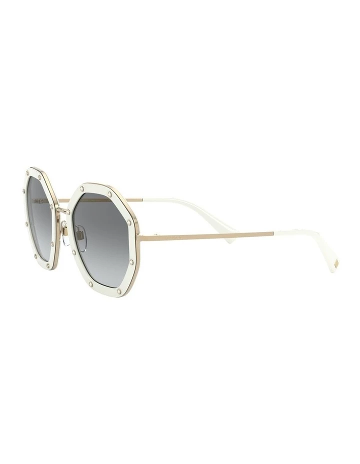 Valentino White Gold Round Sunglasses 0VA2042 1531677003 3 Valentino White Gold Round Sunglasses 0VA2042 1531677003 - Image 3