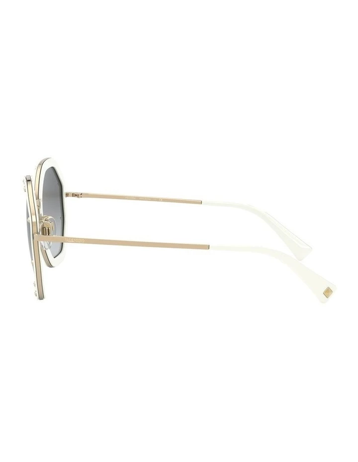 Valentino White Gold Round Sunglasses 0VA2042 1531677003 4 Valentino White Gold Round Sunglasses 0VA2042 1531677003 - Image 4