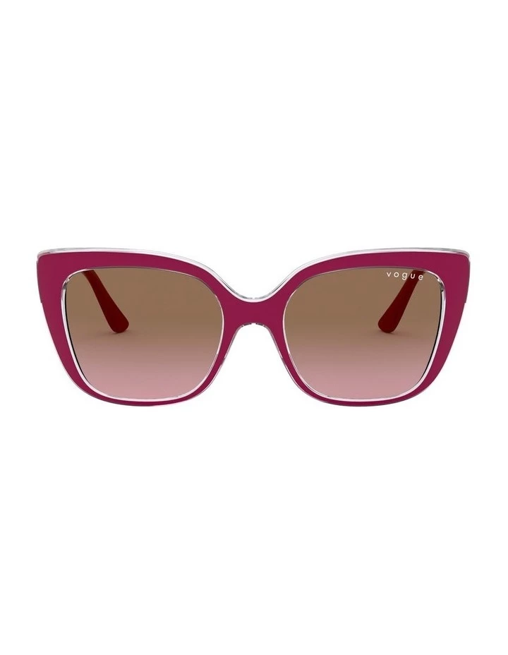 Vogue Berry Crystal Cat Eye Sunglasses 0VO5337S 1530817003 2 Vogue Berry Crystal Cat Eye Sunglasses 0VO5337S 1530817003 - Image 2