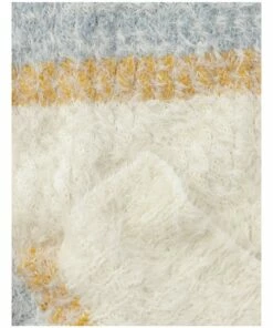 Miss Shop Furry Striped Cream/ Blue Winter Scarf -RAY-BAN Online Store 821731420 821733130 3 720x928