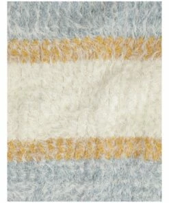 Miss Shop Furry Striped Cream/ Blue Winter Scarf -RAY-BAN Online Store 821731420 821733130 4 720x928