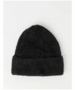 Piper Black Fluffy Beanie