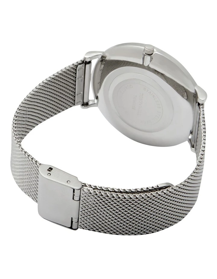 TONY+WILL Lunar Mesh White Silver Stainless Steel Quartz Watch TWM005E 5 TONY+WILL Lunar Mesh White Silver Stainless Steel Quartz Watch TWM005E - Image 5