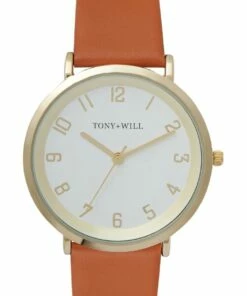 TONY+WILL Astral Tan Leather Quartz Watch TWT008E