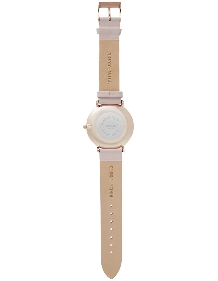 TONY+WILL Astral Light Pink Leather Quartz Watch TWT008E 3 TONY+WILL Astral Light Pink Leather Quartz Watch TWT008E - Image 3