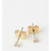 Basque Stone Gold Stud Earrings